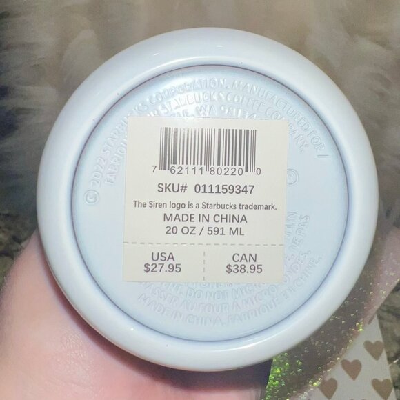 Starbucks Gold & White Vacuum Insulated Stainless Steel Water Bottle - Picture 3 of 4